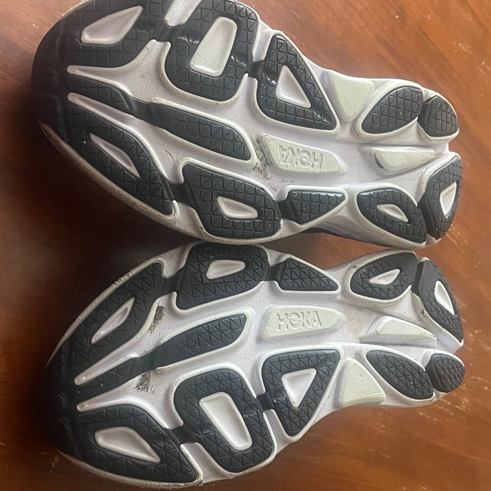 Hoka Black and White Men's Athletic Shoes - Picture 9 of 11